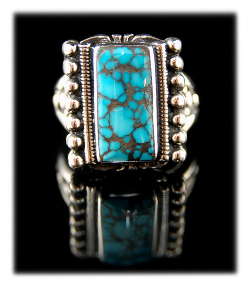 Blue Spiderweb Turquoise  from the Morenci Mine in Arizona