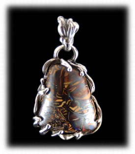 Boulder Opal Pendant - Gemstone Jewelry