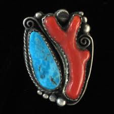 Turquoise-Coral-Ring