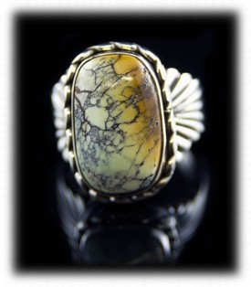 Brown Tortoise Turquoise Mens Ring