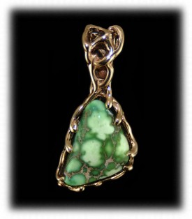 Carico Lake Turquoise Gold  Pendant