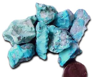 Gem Grade Castle Dome Turquoise Rough