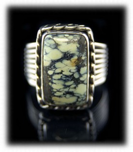 Mens Tortoise Turquoise Ring