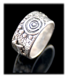 Silver band ring featured in Cowboys and Indians Magazine