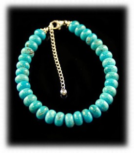 Roundel Turquoise Beaded Cuff Bracelet