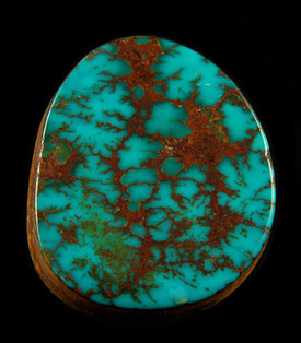 Pilot Mountain Spiderweb Turquoise Cabochon