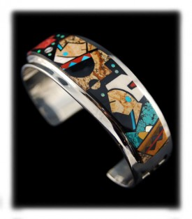 Edison Yazzi Inlaid Native American Indian Bracelet