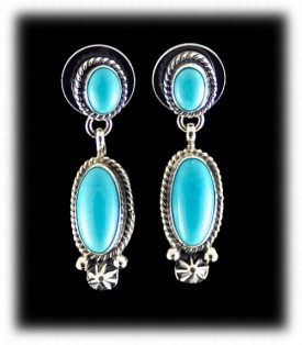 Free Sleeping Beauty Turquoise Dangle Earrings  to Awards Member