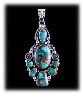 Gem Bisbee Turquoise Pendant