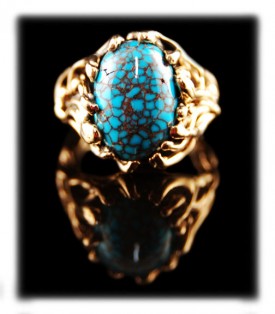 Gold Turquoise Jewelry Ring