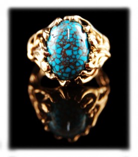 Gold Turquoise Jewelry Ring