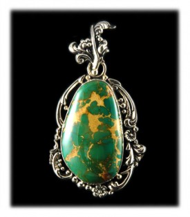 Green American Turquoise Necklace/Pendant