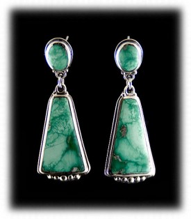 Green Turquoise Earrings