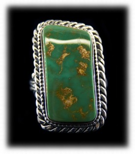 green turquoise mens ring