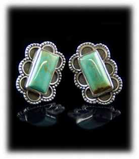 Green Turquoise Earrings - Turquoise Post Earrings