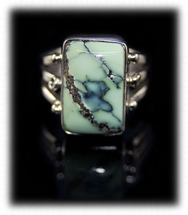 Broken Arrow Turquoise Silver Ring