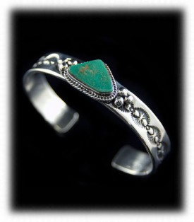 Green Turquoise Cuff Bracelet
