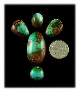 Natural Royston Turquoise Cabochons