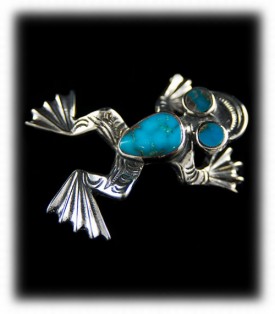 Bisbee Turquoise Frog Pendant Inlay