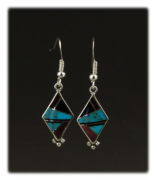 Inlay Dangle Earrings