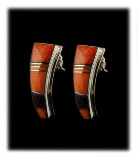 Inlay Post Earrings - Hoops