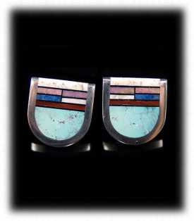 Number 8 Turquoise Stud Earrings