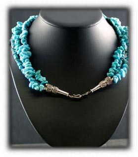 Tibetan and Kingmand Turquoise Beaded Necklace