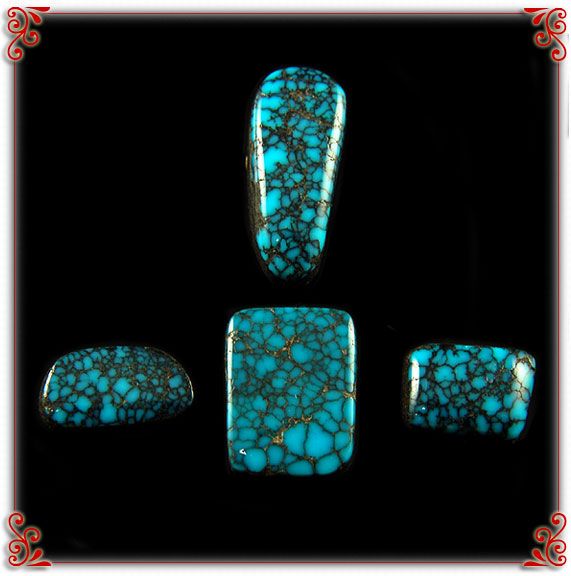 High Grade Natural Lander Blue Turquoise Cabochons