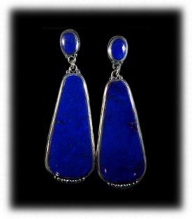 Sterling Silver Earrings with Lapis