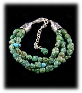 Green Turquoise Bead Bracelet
