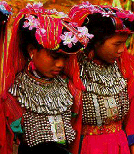 Lahu Women in Silver Adornments