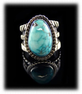 Lone Mountain Mens Turquoise Ring