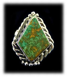 Gem Turquoise from Manassa Colorado in a Sterling Silver ring