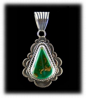 Green Turquoise Pendant - Manassa Turquoise from Colorado