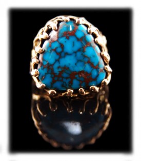 Mens Bisbee Turquoise Jewelry in Gold