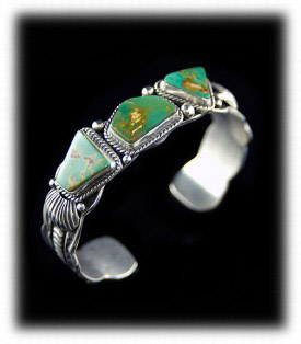 Navajo Turquoise Mens Bracelet