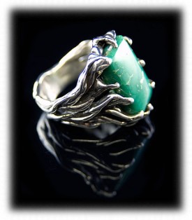 Green Turquoise Jewelry Ring