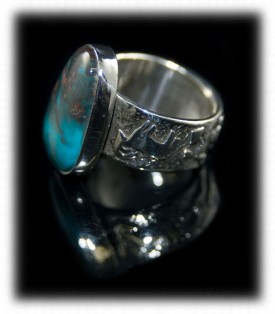 Mens Silver Ring - side view