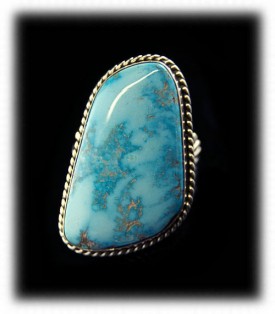 Blue Gem Mens Turquoise Ring