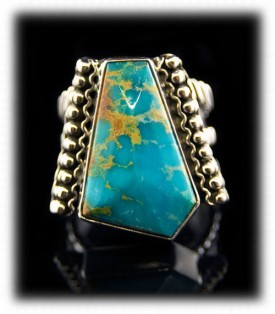 Kingman Mens Turquoise Ring