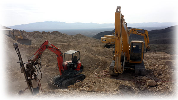 The Wilson family mining the Montezuma / Troy Springs mine at Pilot Mountain