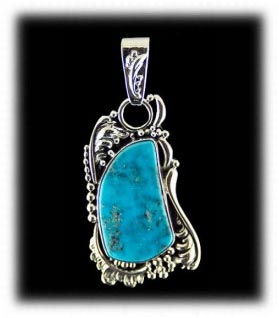 Morenci Turquoise pendant by John Hartman