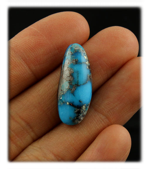Morenci Turquoise Cab with Pyrite
