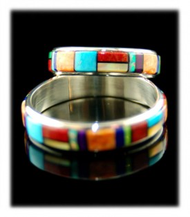 Multi Colored Gemstone Band Rings