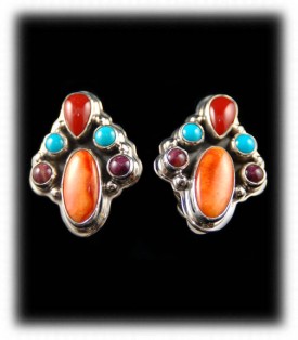 Navajo Handmade Gemstone Post Earrings