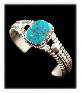 Native American Turquoise Bracelet - Morenci Turquoise