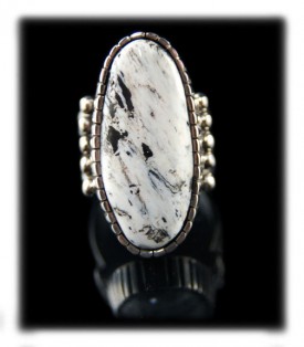 White Turquoise Ring - Native American Handmade