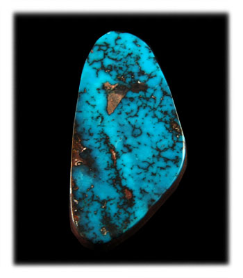 High Grade Pilot Mountain Turquoise Cabochon