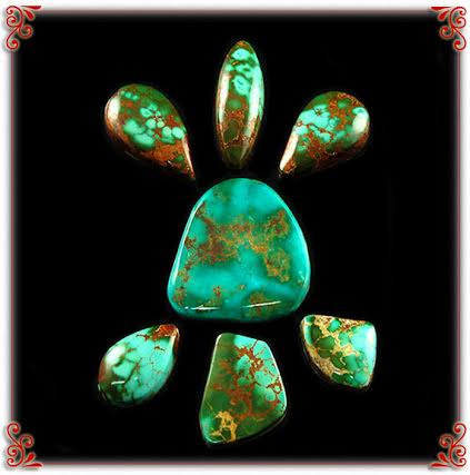 Natural High Grade Royston Turquoise Cabochons