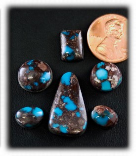 Bisbee Blue Turquoise Cabochons - Natural
